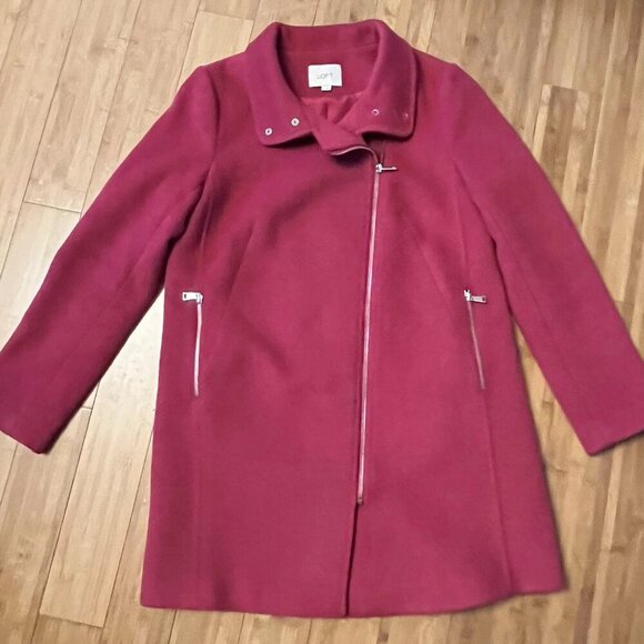 Loft Wool Jacket Fuchsia Winter Jacket‎ Small - Picture 1 of 4